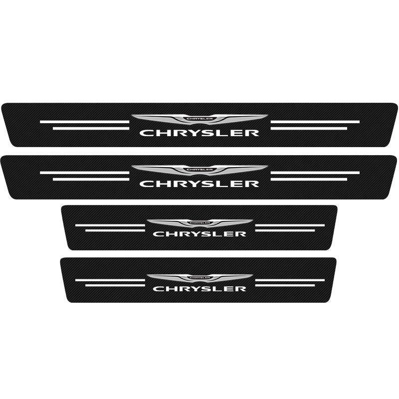 Carbon fibre car door sill sticker