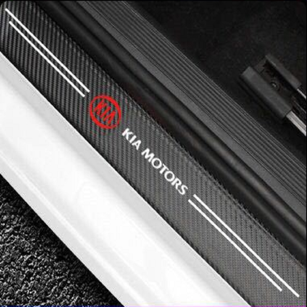 Carbon fibre car door sill sticker