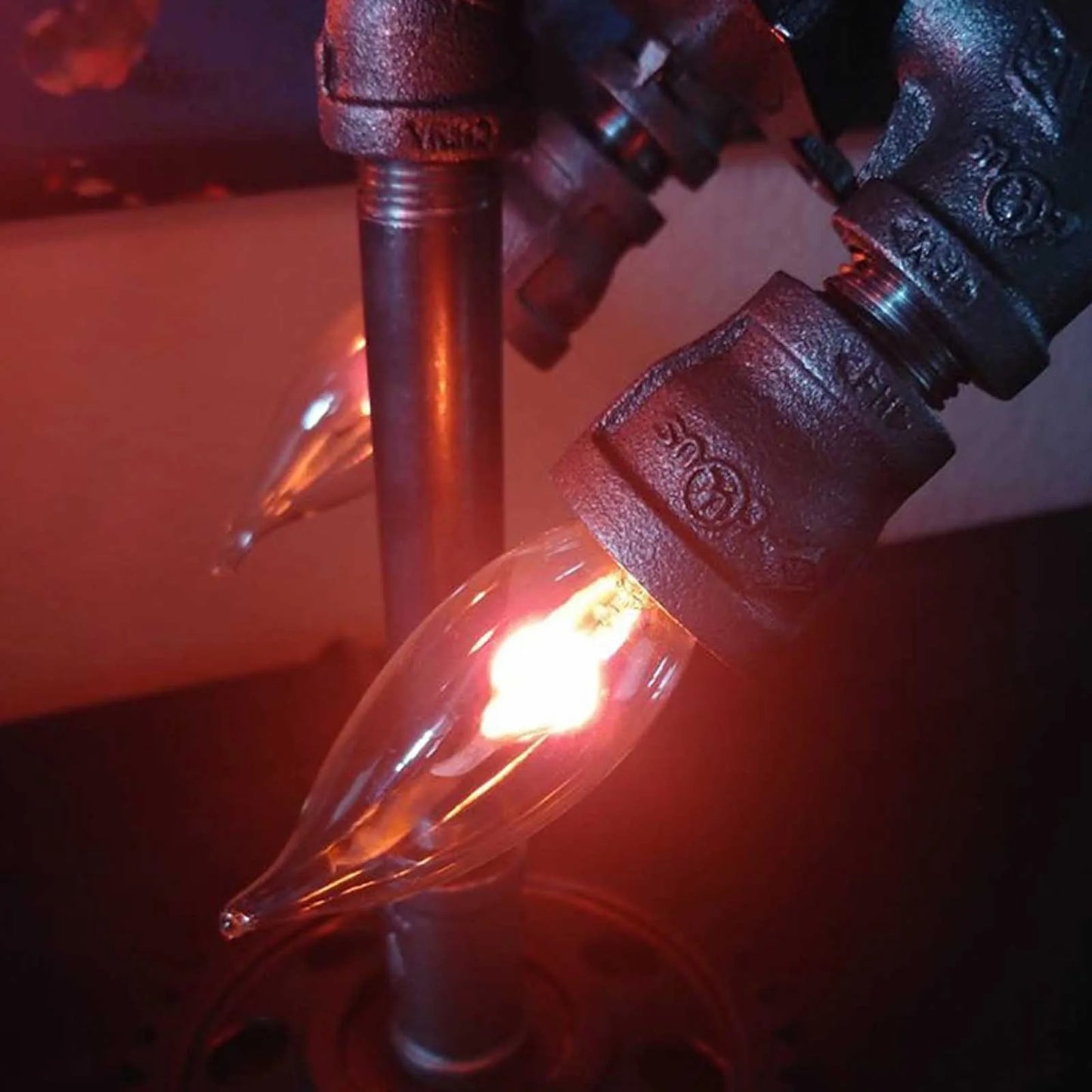 Steampunk Rocket Desk Lamp – Vintage Industrial Night Light