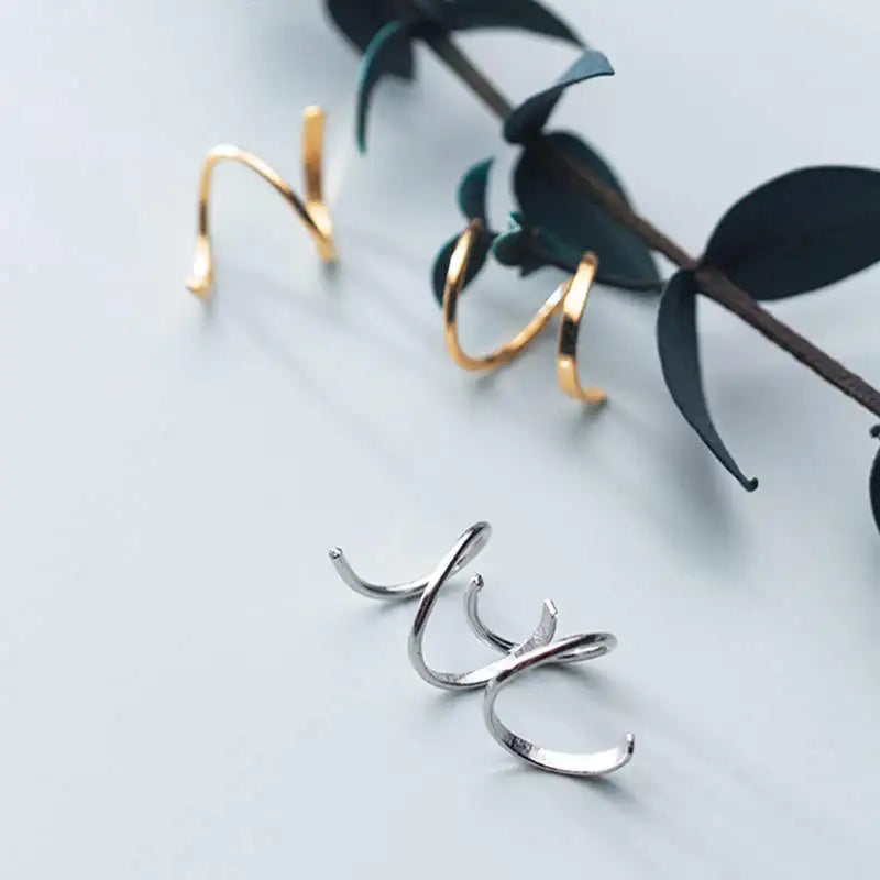 Spiral Hoop Twist Earrings