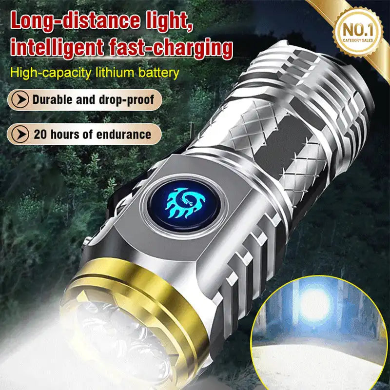German Three-eyed Monster Mini Flash Super Power Flashlight