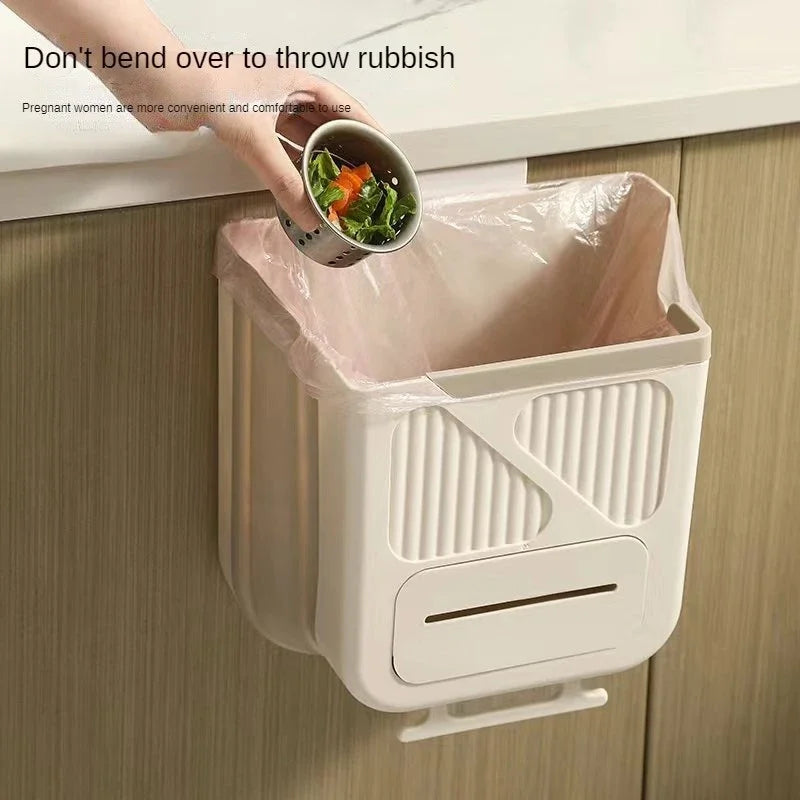 Hanging Trash Can for Kitchen Cabinet Door