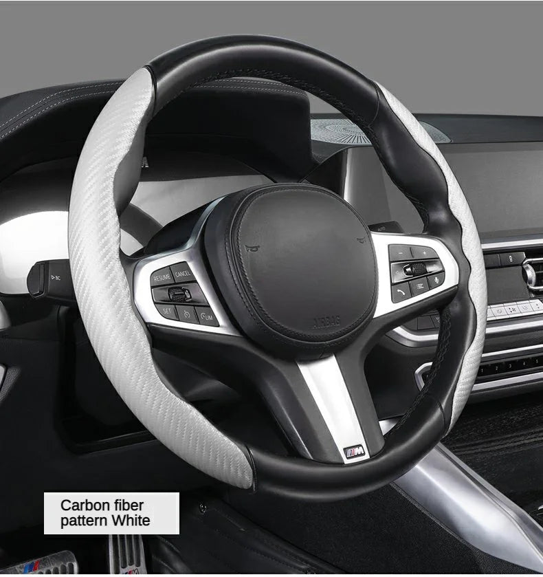 Car Carbon Fiber Steering Wheel Cover(2PCS)