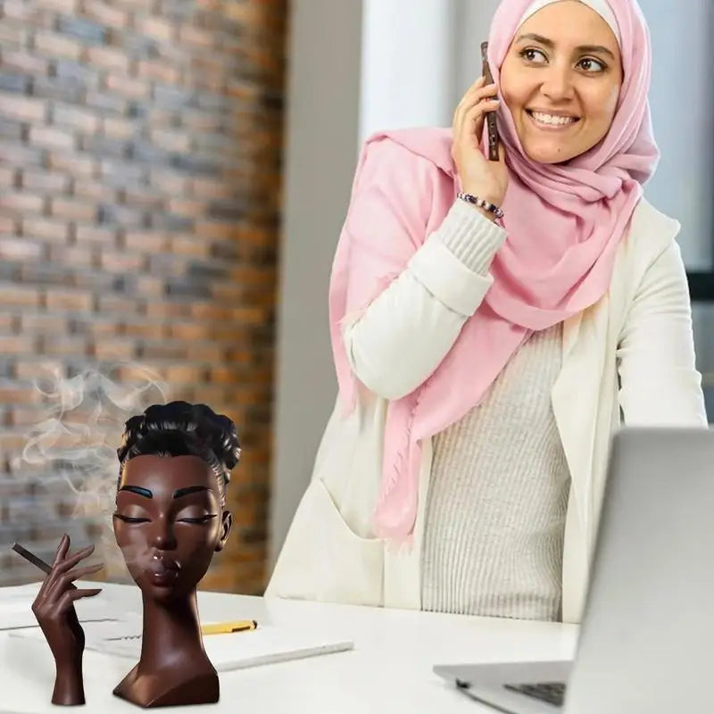 Head Incense Burner Black Woman