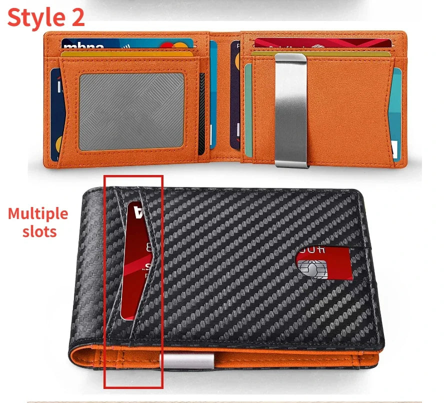 Elegant Anti-Theft Leather Wallet for Business Men