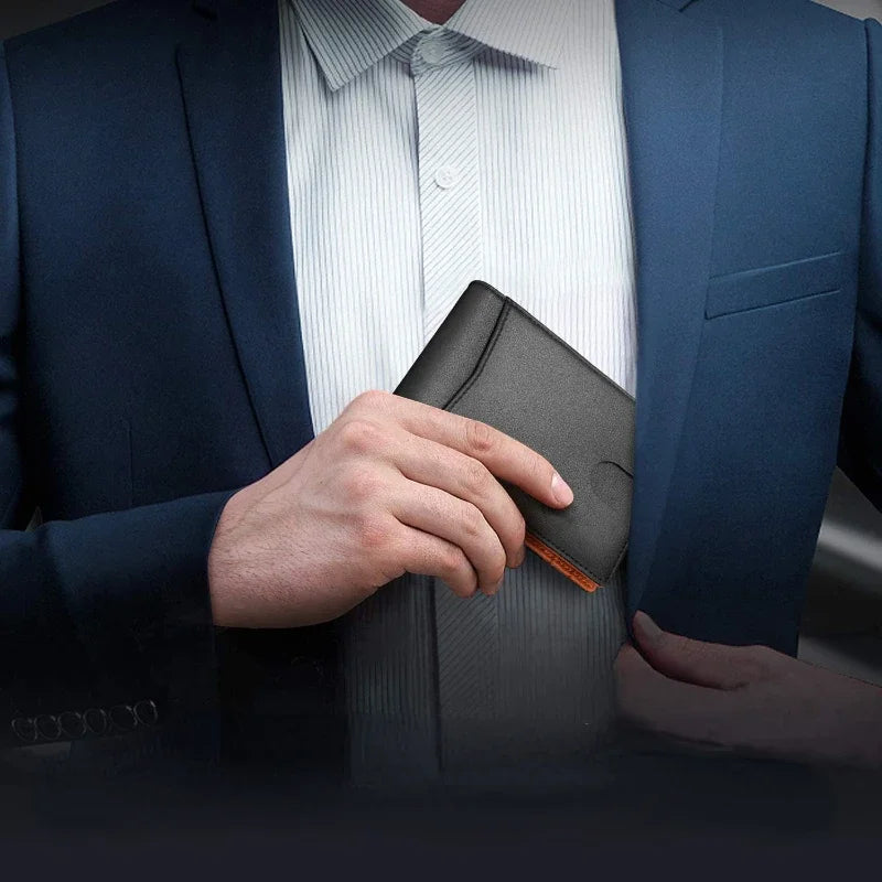 Elegant Anti-Theft Leather Wallet for Business Men