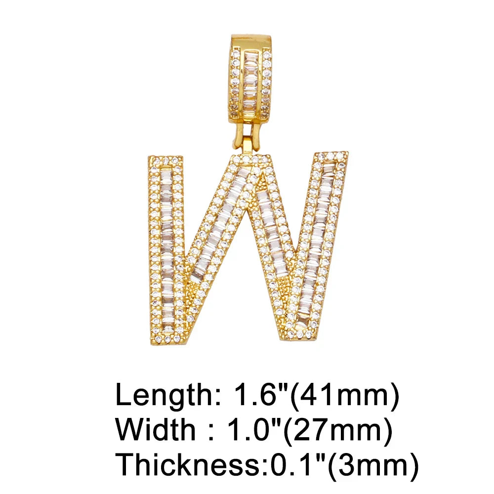 Initial Letter Pendant Necklaces