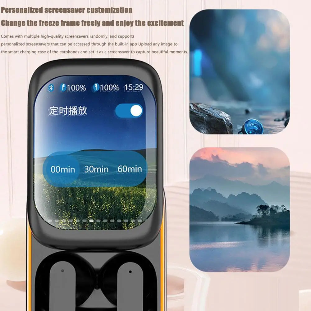 Intelligent Full-color Touch Screen Slider Earphones