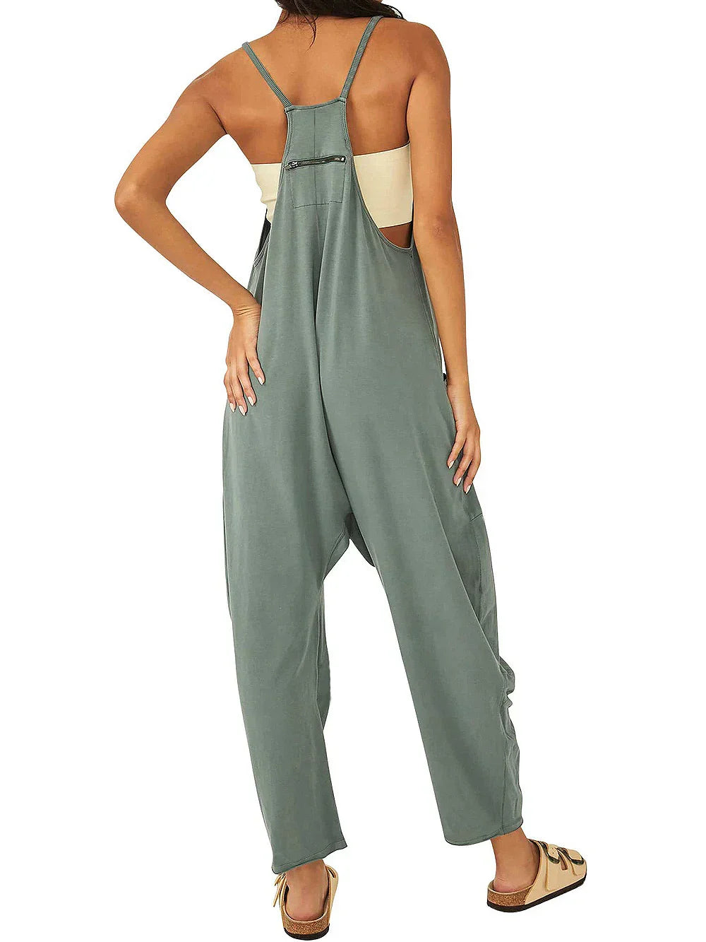 Wide Leg Jumpsuit with Pockets