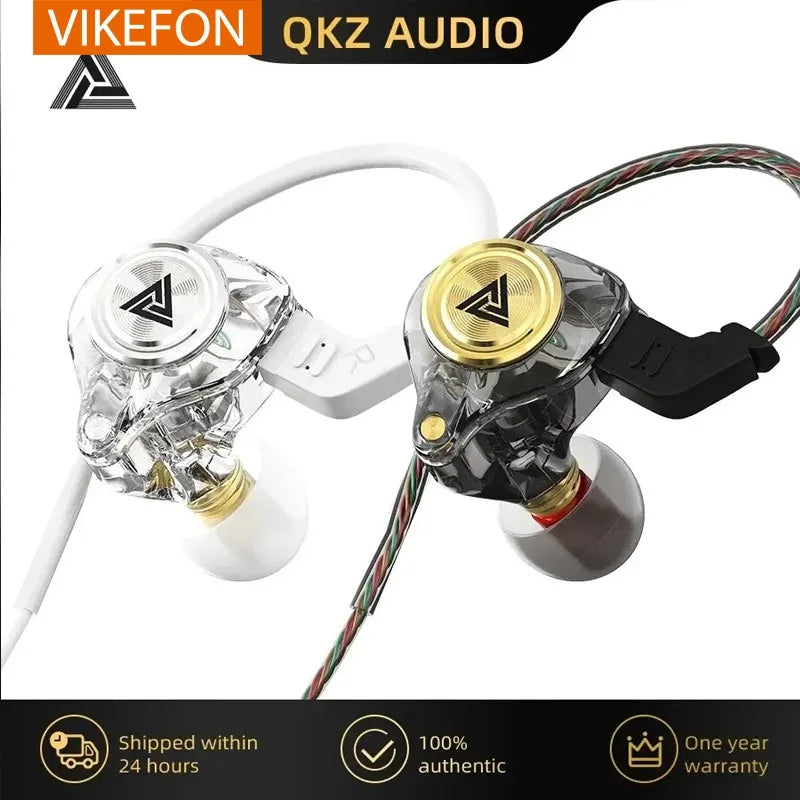 Wired Headphones With Mic, HiFi Subwoofer Noise Cancelling Wired Earphones for Game Sports