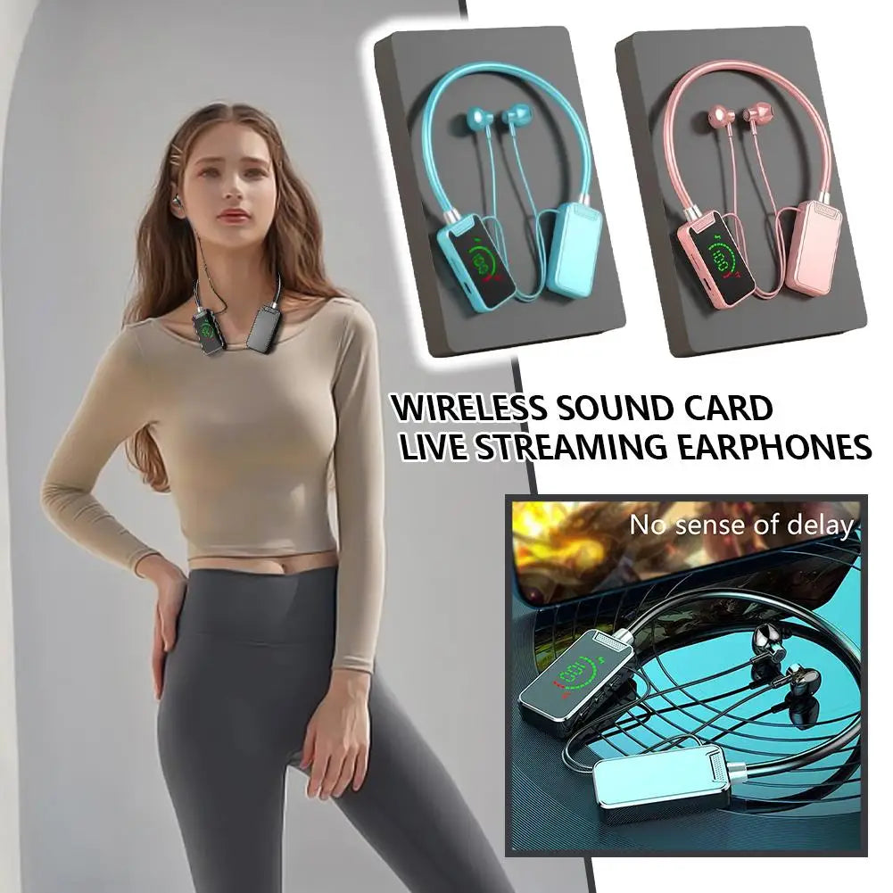 Wireless Sound Card Live Broadcasting and Audio Editing Earphones