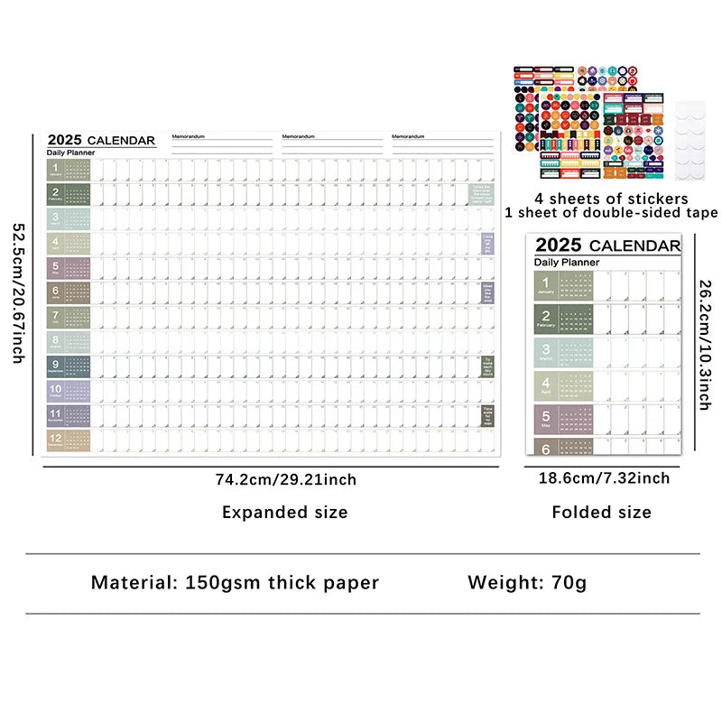 The Big Calendar 2025 | Dry Erase