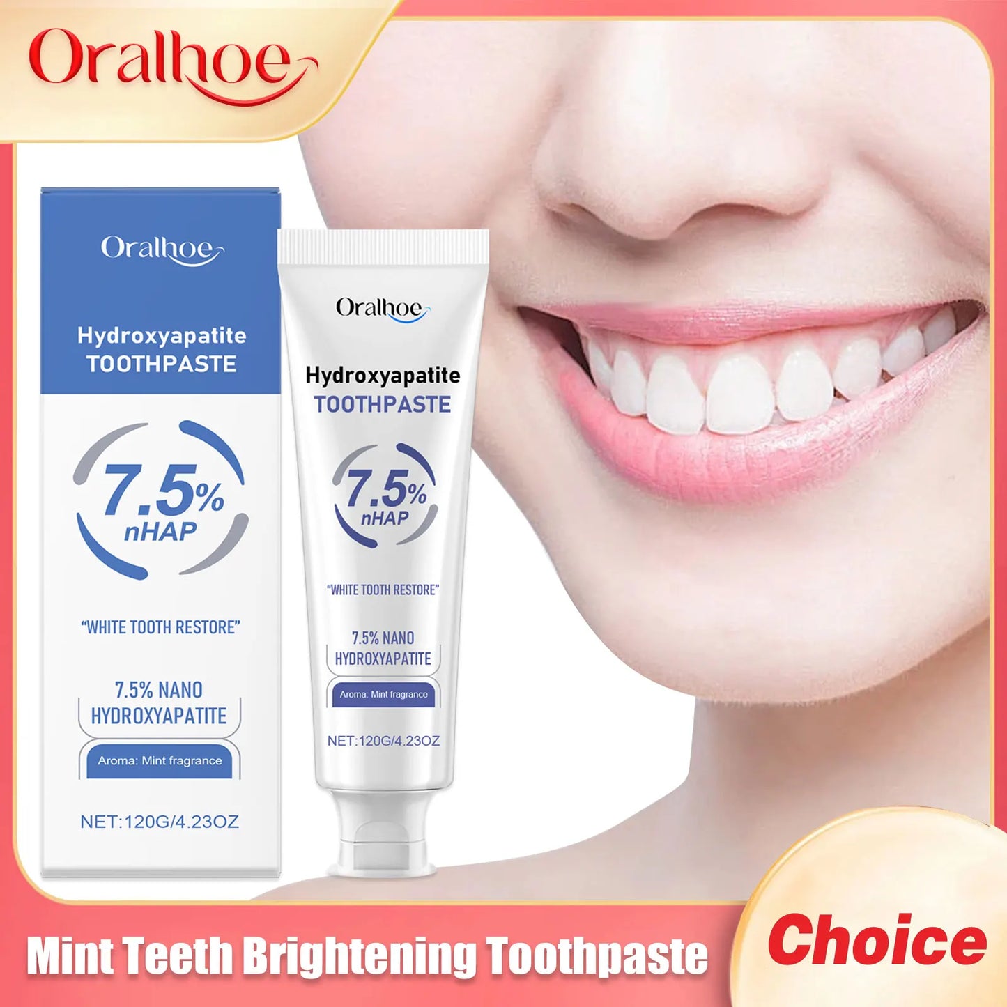 Free Hydroxyapatite Toothpaste | Enamel Repair | Breath Freshening |Effective whitening
