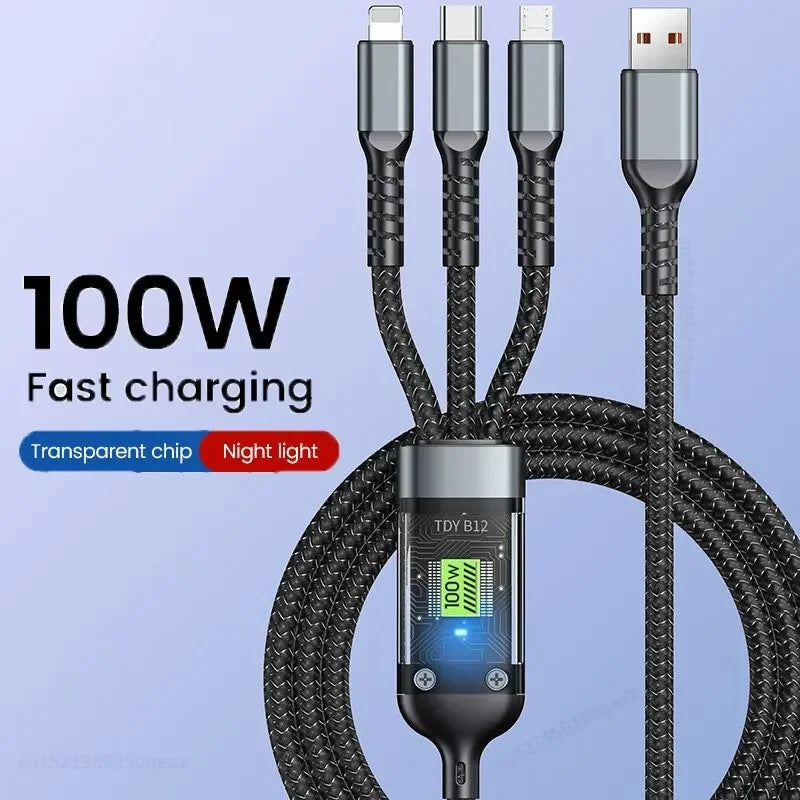 Transparent Luminous 3-in-1 Super Fast Chargin