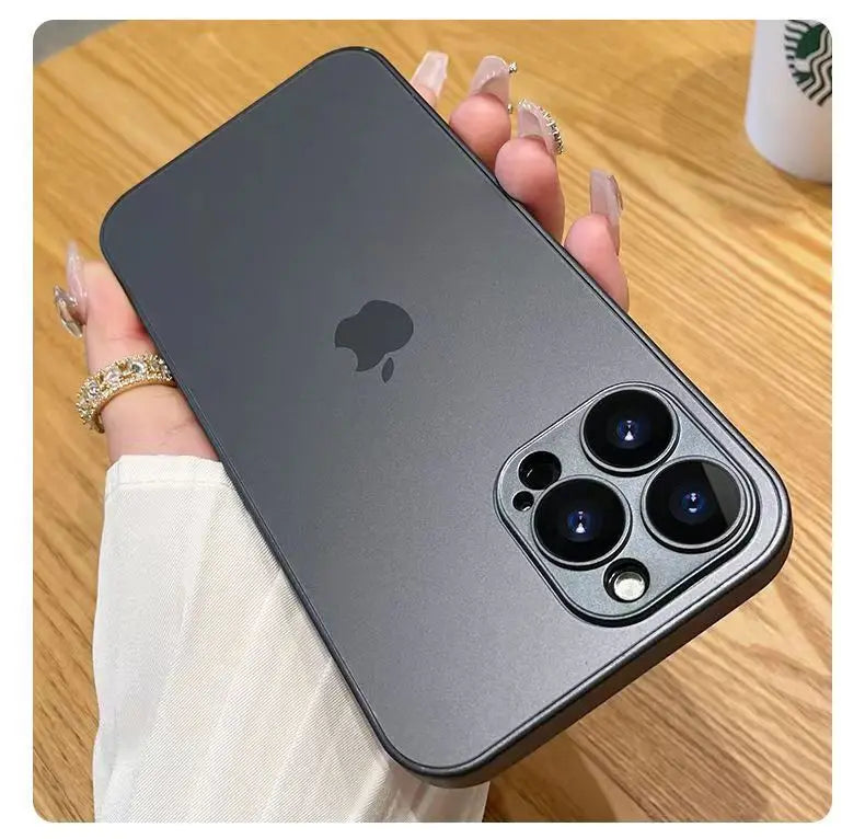 Ultra-thin original color cooling hard case-Comes with glass lens film