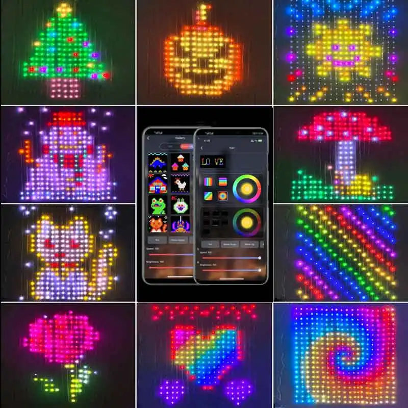 Color Waves LED Curtain Sync Lights