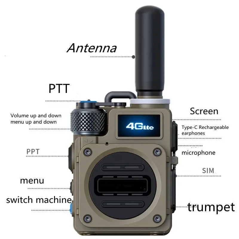 PRO Waterproof & Shock Resistant Walkie-Talkies (2 Pack) - Nationwide PTT, Unlimited Range, No Fees