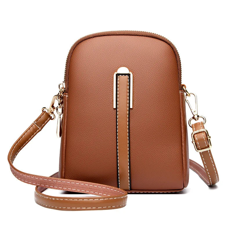 New lychee grain leather phone bag