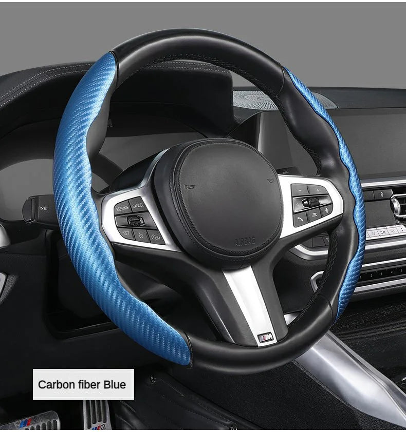 Car Carbon Fiber Steering Wheel Cover(2PCS)