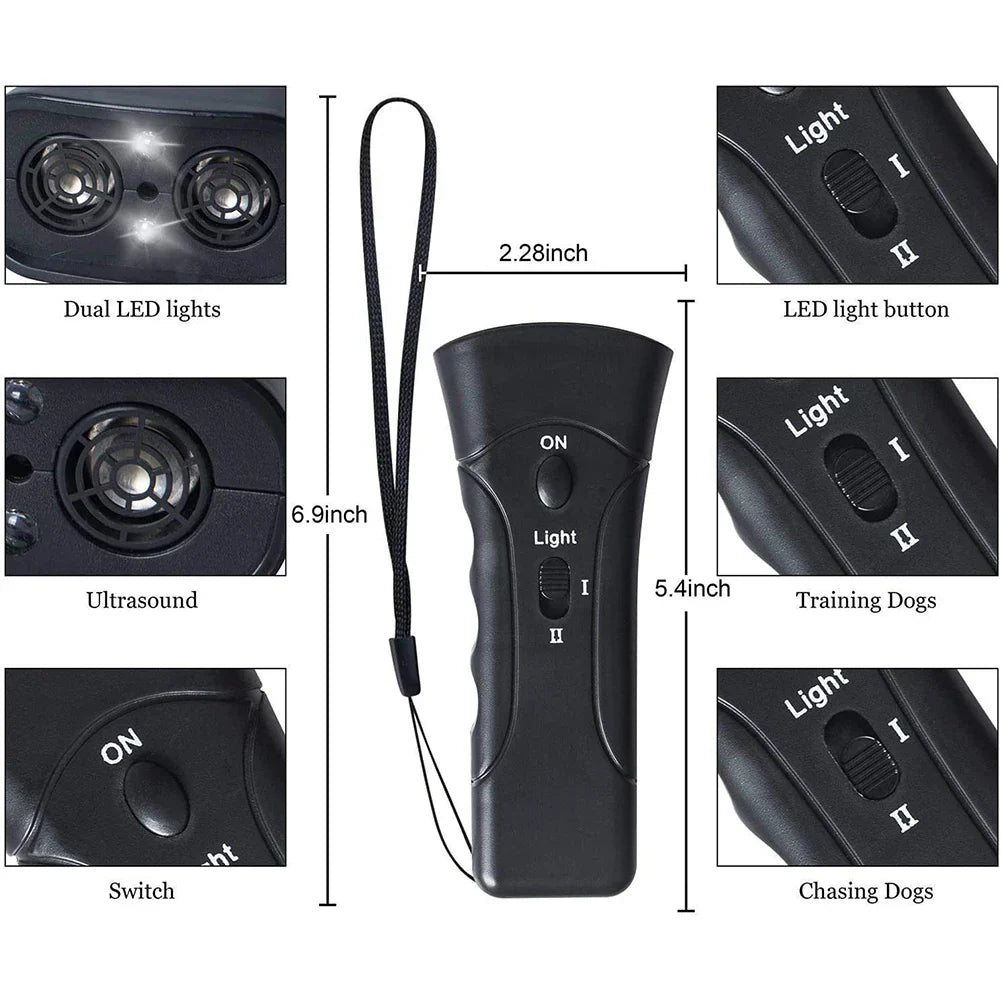 Dual Sensor Ultrasonic Anti Barking Device
