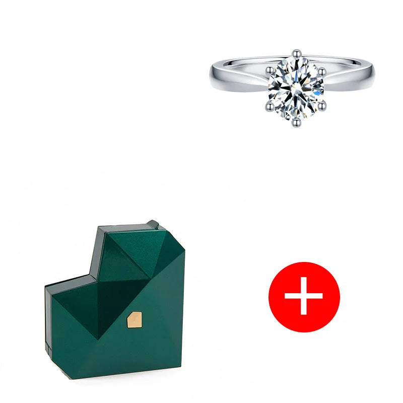 Heart Ring Box with Heart Promise Ring Open Adjustable Ring Multicolor Gift For Lover For Her