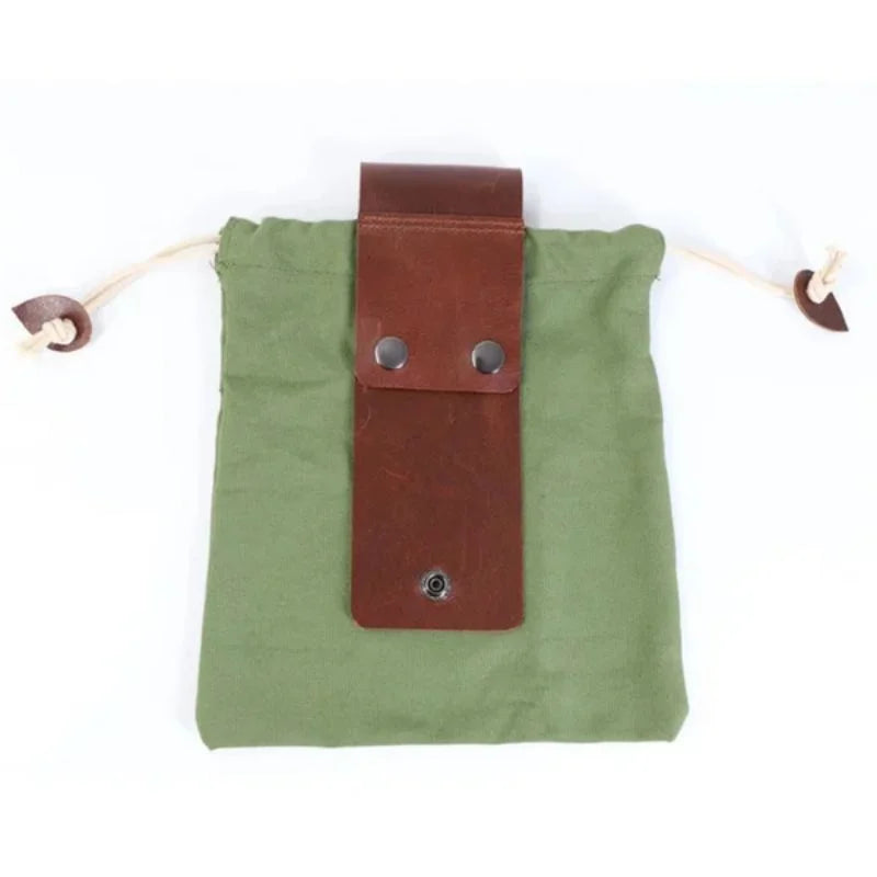 Handmade cowhide canvas bag