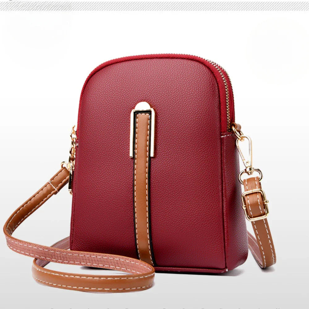 New lychee grain leather phone bag