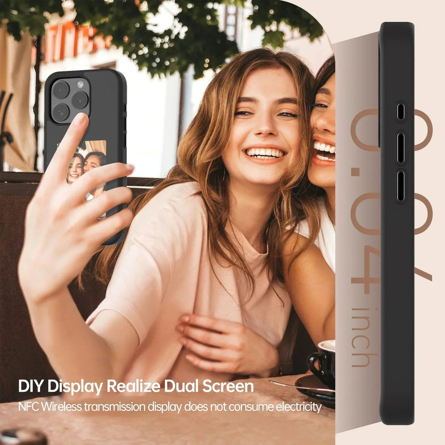 Individuality DIY Phone Case E-Ink Screen Phone Case