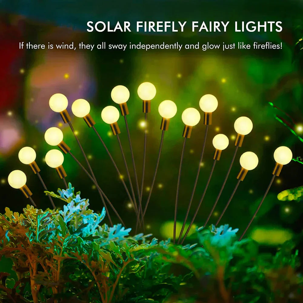 Dancing firefly solar garden lights