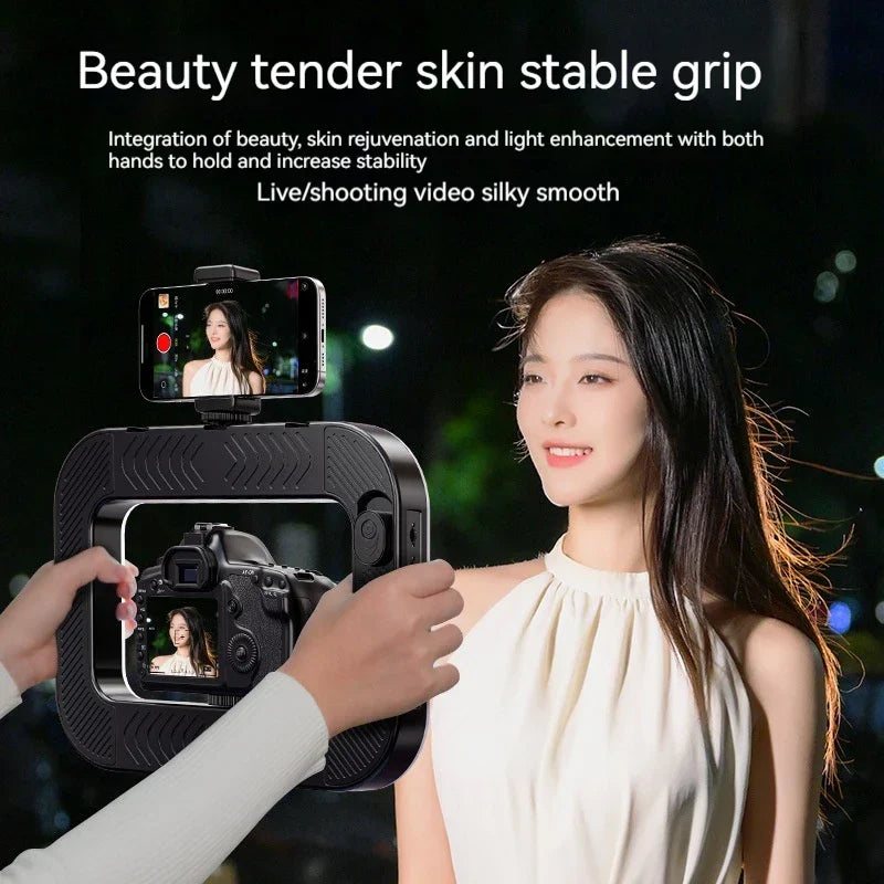 Rechargeable Selfie Portable Ring Light – Adjustable Bicolor Fill Light