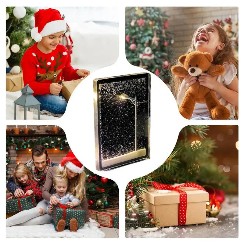 DIY quicksand snow scene night light
