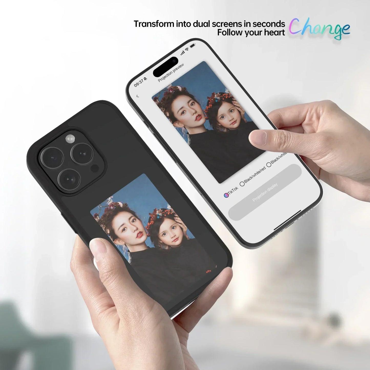 Individuality DIY Phone Case E-Ink Screen Phone Case