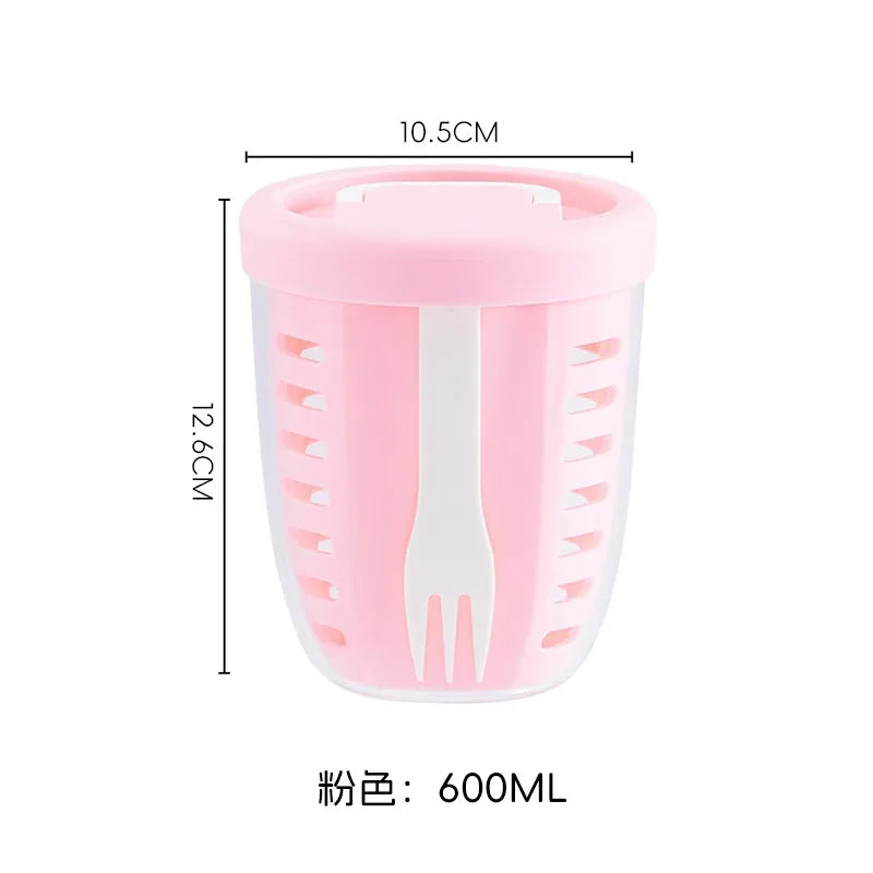 Fruit Salad Storage Cup With Lids and Fork