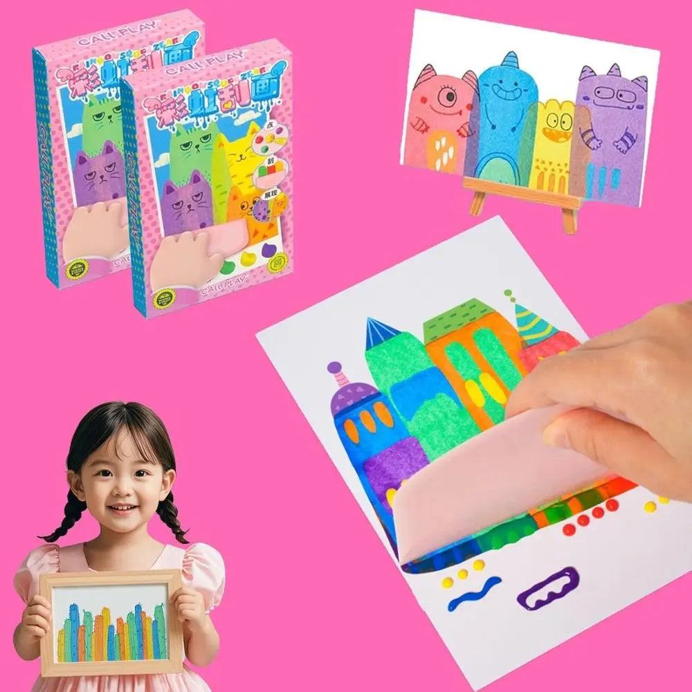 DIY Rainbow Scratch Painting