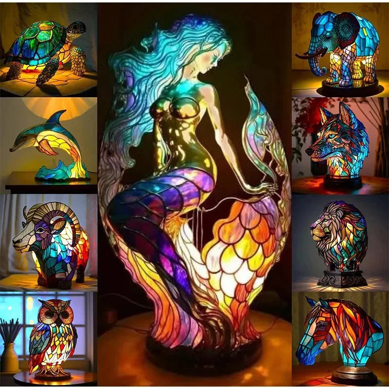 Resin Animal Table Lamp