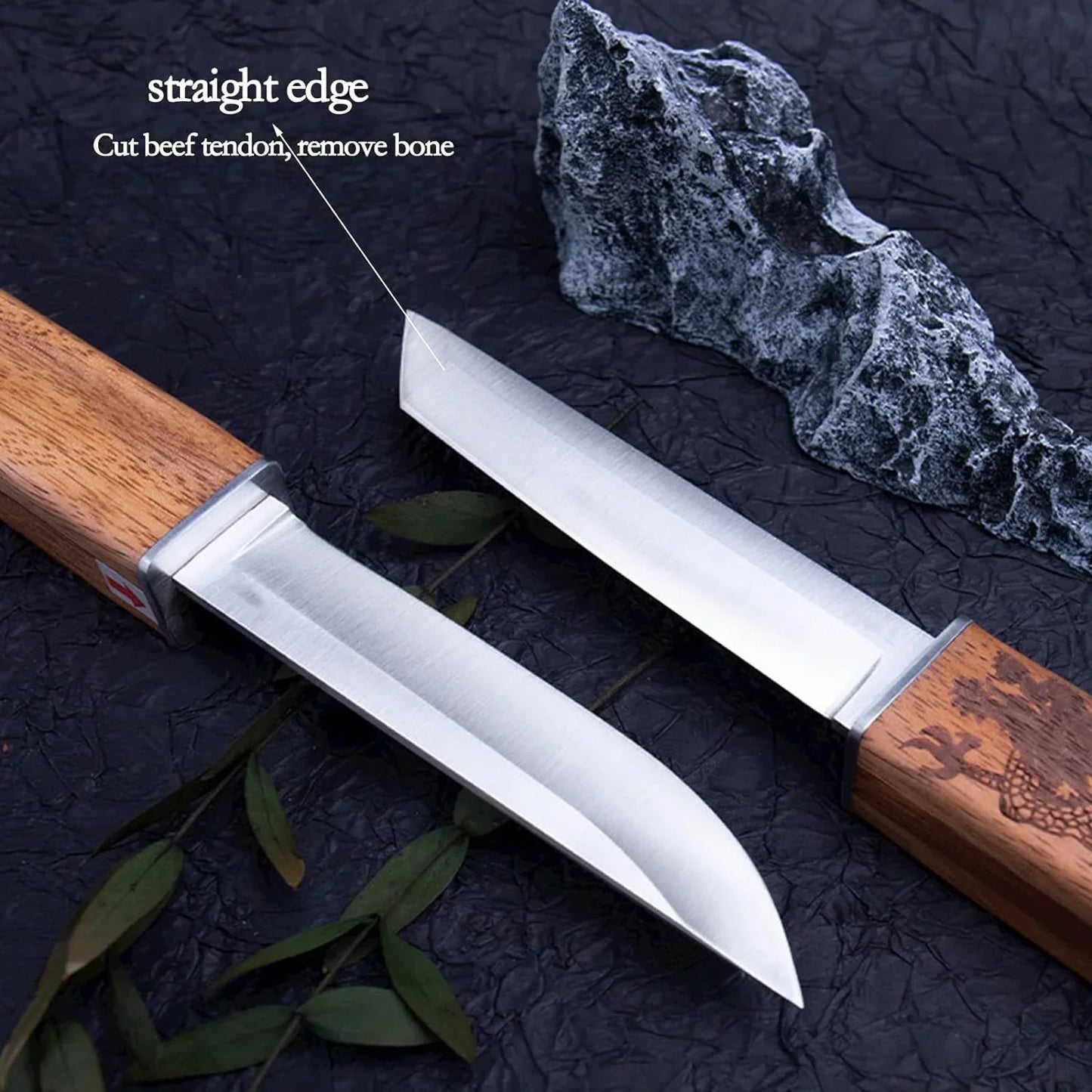Handmade Portable 2 In 1 Dragon and Phoenix Double Blades
