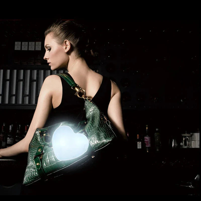 Heart-Shaped LED Purse Light – Automatic Sensor Handbag Light