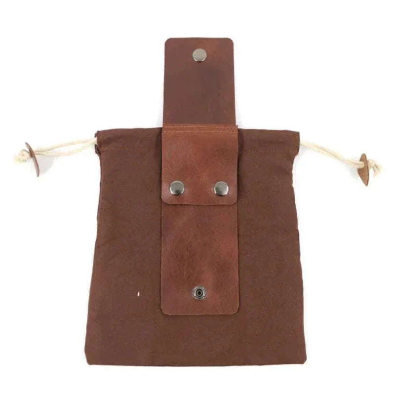 Handmade cowhide canvas bag