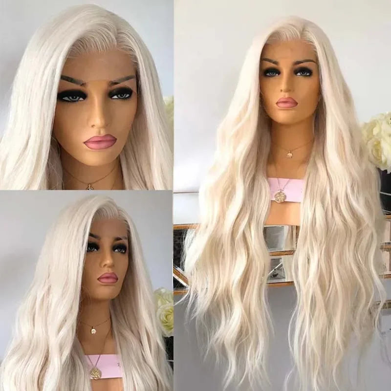 Glueless Brown Long Hair Brazilian Body Wavy Wigs