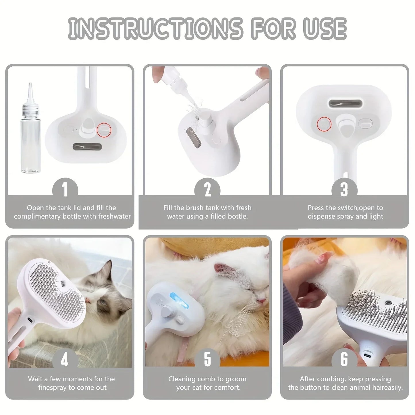 Pet Spray Hair Removal Comb