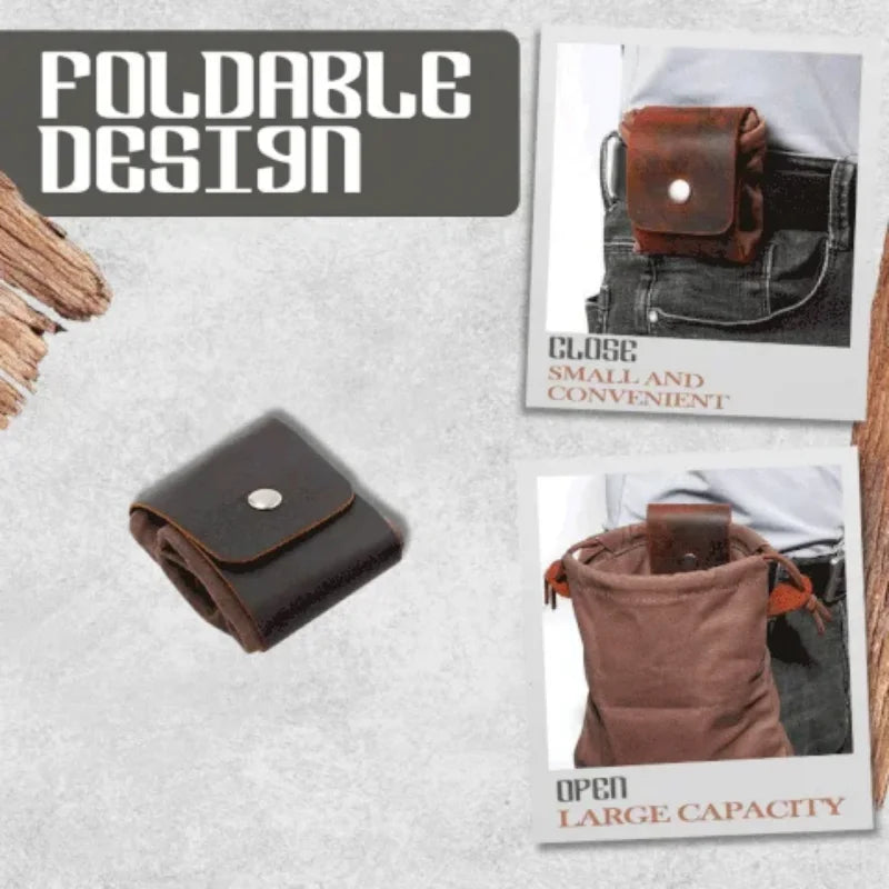 Handmade cowhide canvas bag