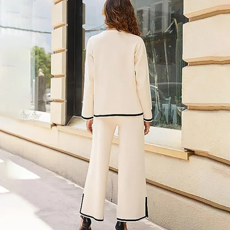 Classy Elastic Knit Lounge Set
