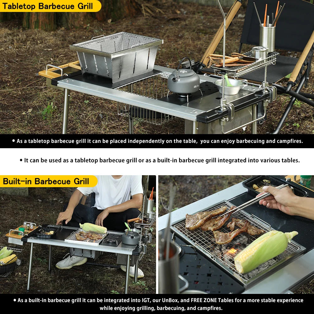 Pocket Stove Outdoor Portable Foldable Storage Indoor And Outdoor Stainless Steel Barbecue Grill