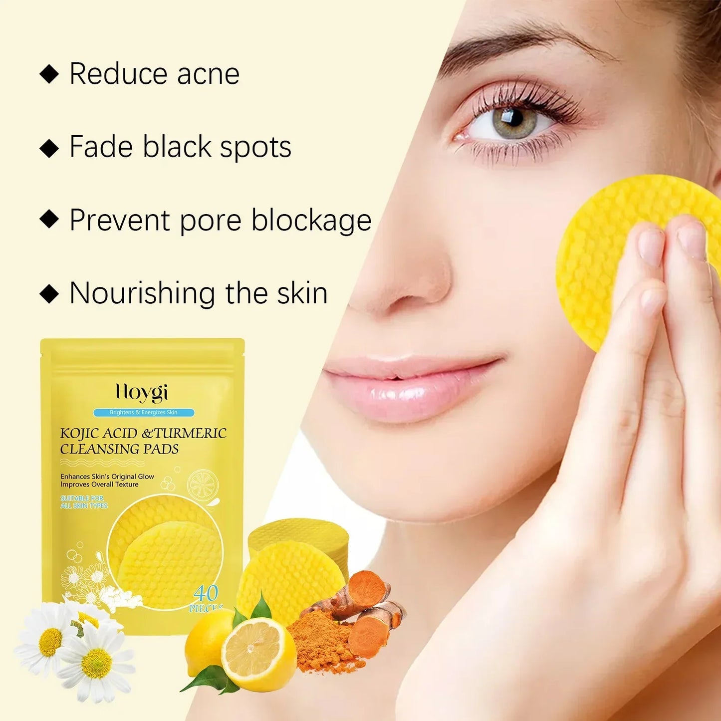 Turmeric Cleansing Exfoliating Pads Facial Cleansing Skincare