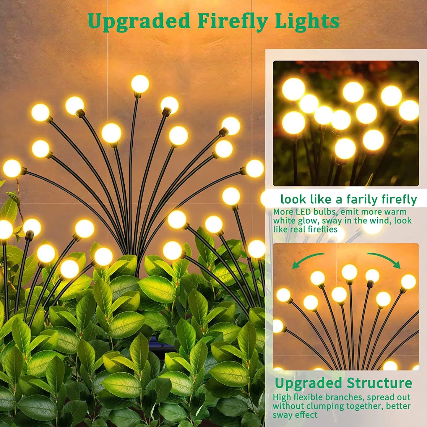 Dancing firefly solar garden lights