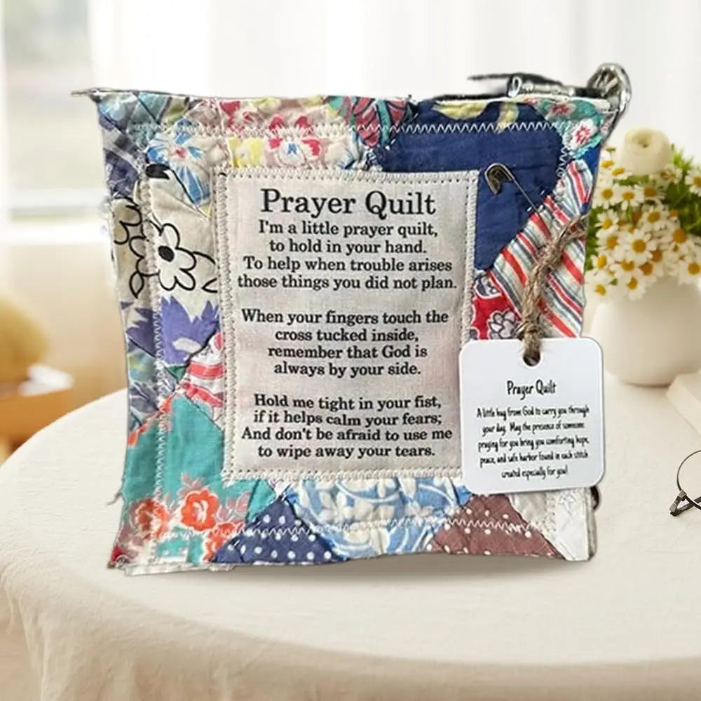 Prayer Quilt With Cross Inside