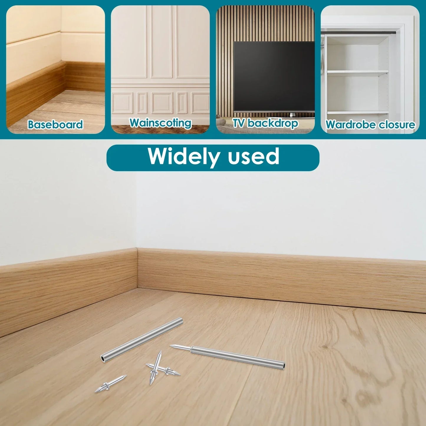 Double-Head Skirting Thread Seamless Nail