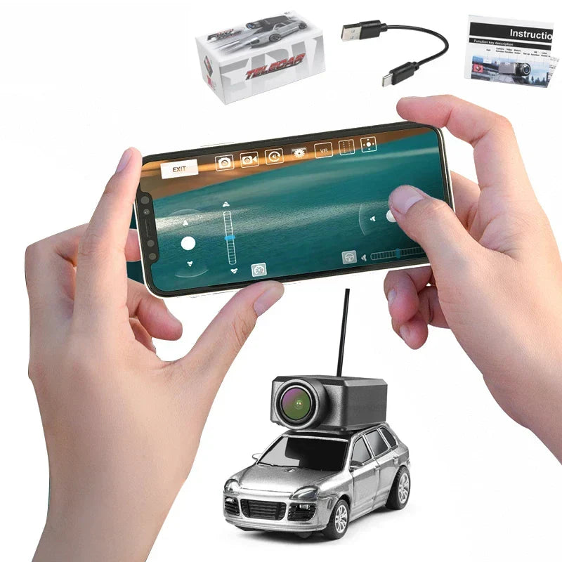 WL Fully Functional MICRO RC Car With FPV World Smallest RC Car 1/64 APP-Controlled