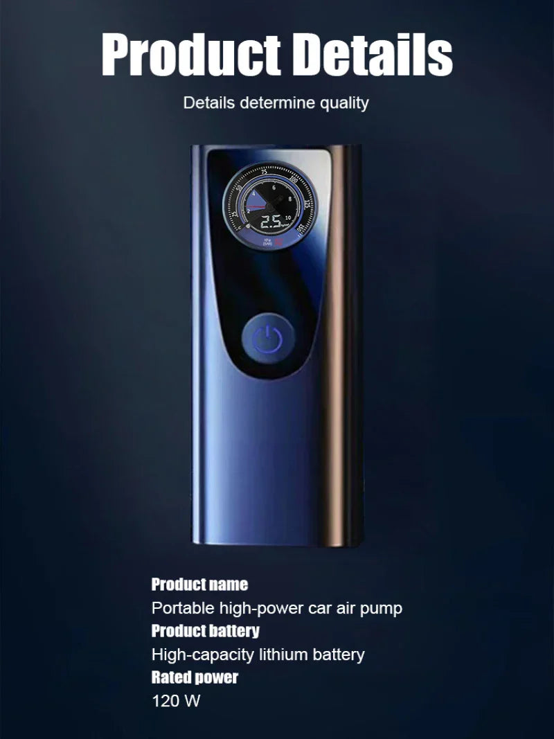 Portable high-power car air pump