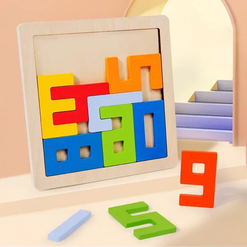 Christmas Wooden Number Building Block
